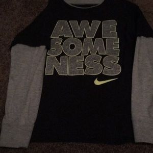 Boys nike long sleeved shirts